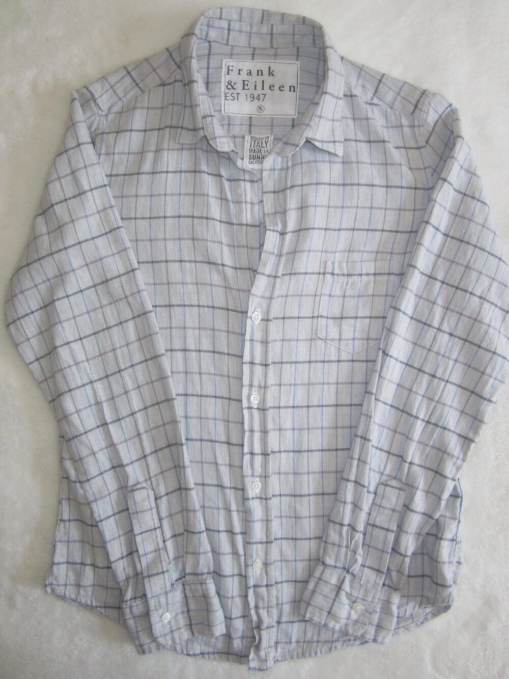 FRANK & EILEEN SHIRLY Flannel Shirt Gray Plaid Women's Small